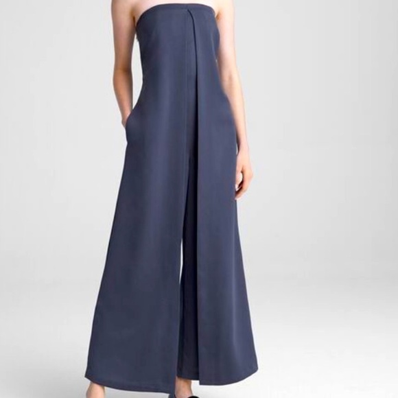 Club Monaco Strapless Satin jumpsuit New Size 2 - Picture 2 of 16